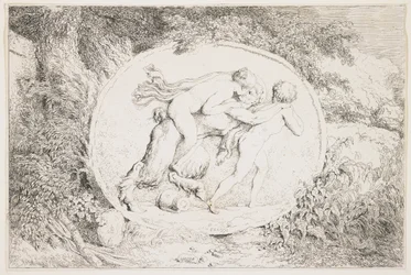 Nymph Astride a Satyr
